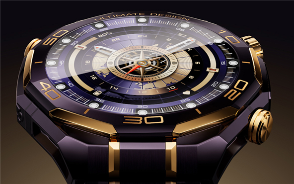 藍(lán)寶石玻璃表鏡 | HUAWEI WATCH ULTIMATE DESIGN 非凡大師 紫金款發(fā)布上市